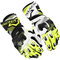 Macna Powertrack 2.0, handschoenen ,Zwart/Neon-Geel/Wit ,M