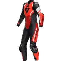 Dainese Misano 3 D-Air Perforated Dames Zwart Fluo Rood Rood 1-Delig Motorpak Maat 48