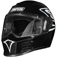 Simpson Speed 12 O Clock, integraalhelm ,Zwart/Wit ,M