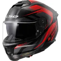 LS2 Helmets LS2 FF808 Stream II Fury helm, zwart/rood, maat XS (53/54)