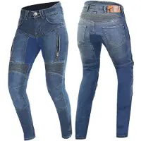Trilobite Parado Blue Monolayer Slim Dames Motorfiets Jeans Maat
