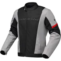 Modeka Jano Air motorfietstextiljas, zwart/lichtgrijs, maat 2XL