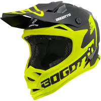 Bogotto V321 Soulcatcher Geel Zwart Crosshelm Maat L