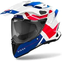 Airoh Commander 2 Reveal, avonturenhelm ,Wit/Blauw/Rood ,S