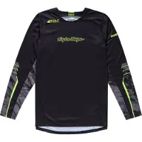 Troy Lee Designs Scout GP Pro Slab, jersey ,Zwart/Grijs/Neon-Geel ,S