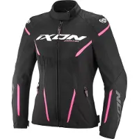 Ixon Striker 2 Air WP L Zwart Bright Roze Waterdichte Dames Textiele Motorjas Maat L