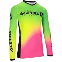 Acerbis MX J-Track Stabi Groen Geel Roze Zwart Cross Jersey Maat XL