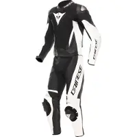 Dainese Demon Sprint, leren pak 2st. ,Zwart/Wit ,52