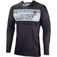 Leatt Moto 5.5 UltraWeld V24 Graphite Zwart Grijs Wit Motocross Jersey Maat S
