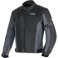 GMS Lagos Zwart Grijs Waterdichte Textiele Motorjas Maat S