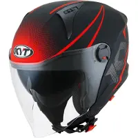Kyt D-City Colorful Mat Rood Jethelm Maat S