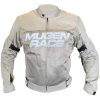 MUGENRACE Sunny motorjas, textiel, lichtgrijs, maat 5XL