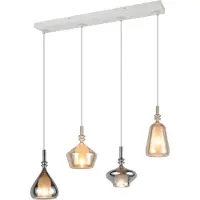 TRIO Hanglamp Aldea, 4 lampen, modelnummer 349400417E14, kleur: oLB. (Afmetingen: breedte x hoogte).