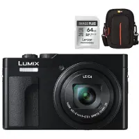 Panasonic Lumix DC-TZ99 Black + Lexar 64GB SDXC + Case Logic DCB-313