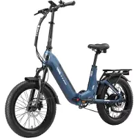 TTGO F7 Elektrische Fiets - 20 Inch Banden - 250W Motor - 48V15Ah Accu - Max Snelheid 25km/u - Max Bereik 100-120 km - Shimano 7 Versnellingen - Blauw