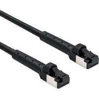 DeLOCK RJ45 Slim Network Cable Cat.8.1 U/FTP angled up to 40 Gbps black 1 m