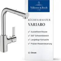 Villeroy & Boch Variaro keukenkraan, hoge druk, waterbesparend – Chroom