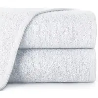 Eurofirany Zachte Katoenen Badhanddoek 50x90cm - Effen Wit