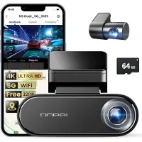 DDPai Dashcam Auto met 4K Camera Voor en Achter met 64GB SD Kaart - GPS - Dual Dashcam - N5