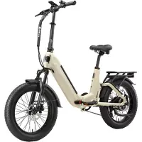 TTGO F7 Elektrische Fiets - 250W Motor - 48V15Ah Accu - 20 Inch Banden Vouwfiets - Max Snelheid 25km/u - Max Bereik 100-120 km - Shimano 7 Versnellingen - Beige