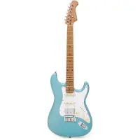 Fazley Sunset Series Dawn HSS Metallic Lake Blue elektrische gitaar met gigbag