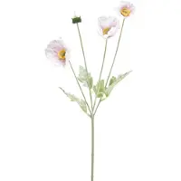 Easyplants | Kunstbloem Poppy Real Touch paars 60 cm | Zijde | Nepbloemen | paars | Onderhoudsvrij | Kant-en-klaar