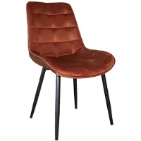 Lizzely Garden & Living SET DEAL: 6 stuks Eetkamerstoel De Vince bruin velvet eetstoel zetel