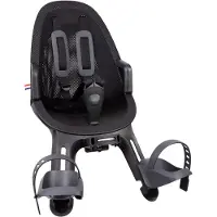 Qibbel Air Fietsstoeltje Voor - Midnight Black – Inclusief Stuurpenadapter 1 1/8 voor Geïntegreerde Kabels - ICR - Voorzitje - Fietszitje - Stuur