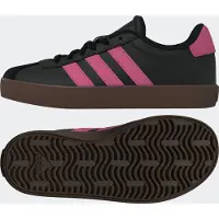 Adidas Sportswear VL Court leren sneakers - zwart/roze Jongens/Meisjes Leer - maat 34