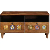 vidaXL TV Kast Walnotenhout 70 x 33 x 46 cm Massief Mango Hout