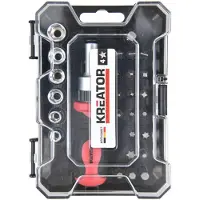 Kreator KRTH20007 ratelschroevendraaier set 27 stuks - magnetische ratel - plastic opbergkoffer