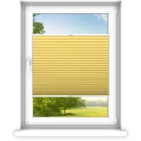 Time4blinds - Plisségordijn zonder boren op maat gemaakt - Vouwgordijn - Plisségordijn privacy en zonwering - Eenvoudige installatie - Kant-en-klaar plisségordijn - 110x130 cm - Napolitaans