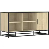 vidaXL Schoenenbank 100x40x53,5 cm bewerkt hout en metaal sonoma eiken