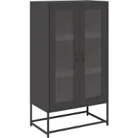 vidaXL Hoge kast, zwart, 68x39x123 cm, staal