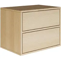 NADUVI Collection Nachtkastje Fermo 2 lades | mdf bruin 50x40x36 cm nachtkastjes | NADUVI