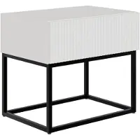NADUVI Collection Nachtkastje Vesper | spaanplaat wit 50x44x35.6 cm nachtkastjes | NADUVI