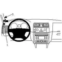 Brodit ProClip houder geschikt voor Skoda Fabia 2008-2014 / Roomster 2008-2015 Left mount