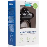 EasyToys Bunny - vibrerende penisring - siliconen - zwart