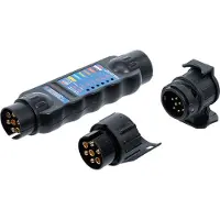 Bgs 2171 Tester voor de elektrische installatie van aanhangwagens/trekhaanrichtingen, 7- of 13-polig