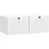 vidaXL Wandmontage TV-kast Wit 78,5 x 41 x 30 cm Bewerkt hout