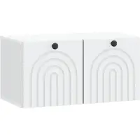 vidaXL Wandmontage TV-kast Wit 59,5 x 31 x 30 cm Bewerkt hout