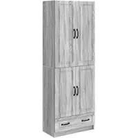 vidaXL Kast Set 2 st Grijs Sonoma Bewerkt hout