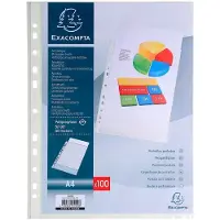 Exacompta Showtassen A4 Generfd Transparant 50 micron PP (Polypropeen) Boven 5100E 100 Stuks
