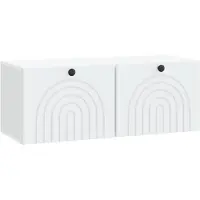 vidaXL Wandmontage TV-kast Wit 78,5 x 31 x 30 cm Bewerkt hout