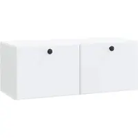 vidaXL Wandmontage TV-kast 78,5 x 31 x 30 cm Wit Bewerkt hout