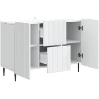 vidaXL Dressoir Wit 89 x 34,5 x 62 cm Bewerkt hout