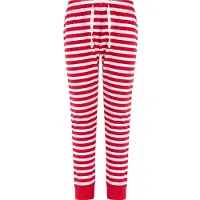 SF Women Dames/Dames Gestreepte Pyjamabroek met Manchetten (Rood/Wit)