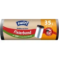 Swirl 8x Pedaalemmerzakken met Fixeerband 35 liter 10 stuks