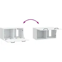vidaXL Wandmontage TV-kast Wit 59,5 x 31 x 30 cm Bewerkt hout