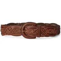 Ralph Lauren Riem Leder 90 cm bruin